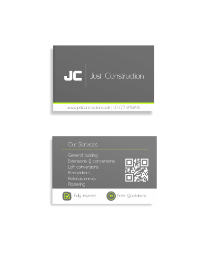 1000 x Uncoated Double Sided Business Cards on 350gsm card