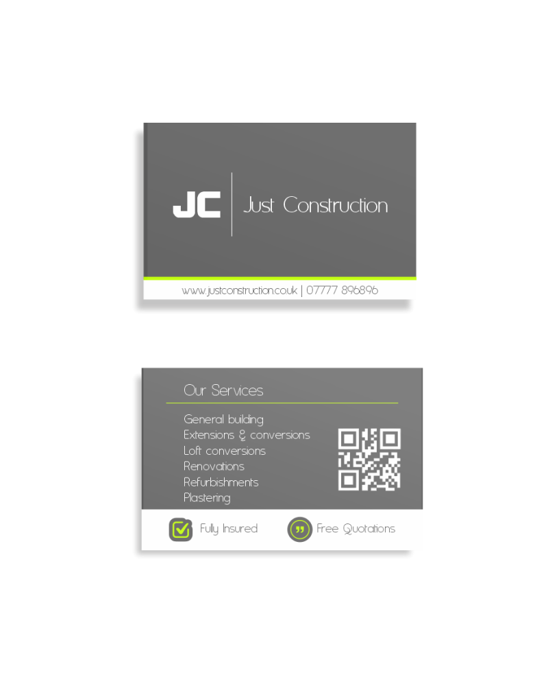 500 x Uncoated Double Sided Business Cards on 350gsm card