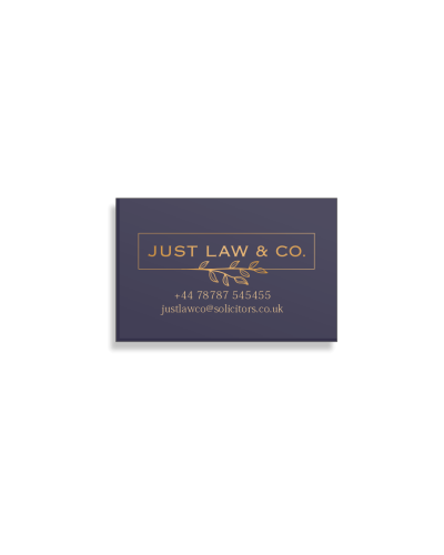 100 x Silk Single Sided Business Cards on 350gsm card