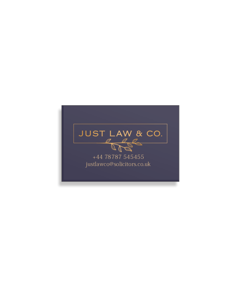 100 x Silk Single Sided Business Cards on 350gsm card